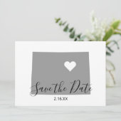 Forme de carte du Colorado gris (Debout devant)