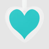 Forme de coeur bleu caraïbe (devant)