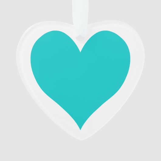 Forme de coeur bleu caraïbe (devant)