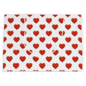 Forme de coeur élégant Grand sac cadeau (Devant)