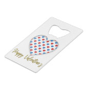 Forme de coeur élégant rouge et bleu (Devant Angle)