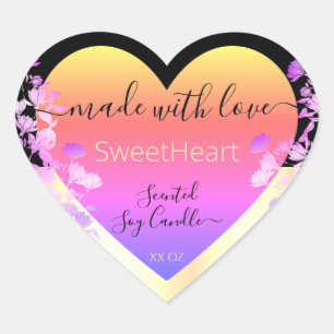 Forme de coeur Étiquettes d'emballage de produit R