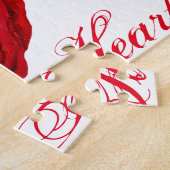 Forme de coeur rose rouge - Puzzle de la Saint-Val (Côté)