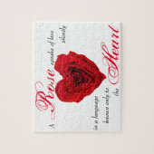 Forme de coeur rose rouge - Puzzle de la Saint-Val (Vertical)