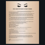 FORME DE CONSENTEMENT D'EXTENSION D'EYÉLASH D'Or G<br><div class="desc">Les formulaires de consentement Eyelash Extensions sont parfaits pour votre entreprise Lash Extension. Cette conception moderne et sophistiquée de formulaire de consentement comprend une illustration glamour et minimaliste des cils d'une femme avec un ombrage de rosegold, un titre et un bloc où vous pouvez insérer tous vos détails de consentement...</div>