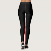 Forme de diamants noir, rouge et blanc Leggings (Dos)
