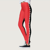 Forme de diamants noir, rouge et blanc Leggings (Gauche)