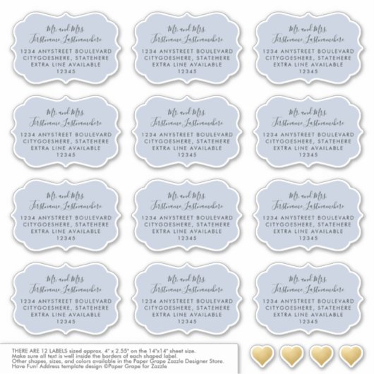 Forme de Étiquette de messagerie en bleu foncé (Devant)