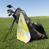 Forme de ligne géométrique Serviette de golf (Vert)