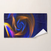 Forme de tourbillon Abstrait Bleu orange (Serviette à main)