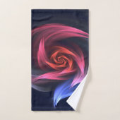 Forme De Vortex Abstrait Rouge Et Bleu (Serviette à main)