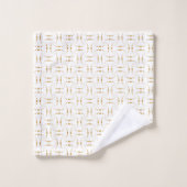 Forme géométrique dorée abstraite élégante sur fon (Gant de toilette)