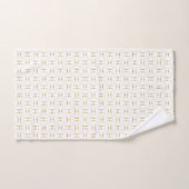 Forme géométrique dorée abstraite élégante sur fon (Serviette à main)