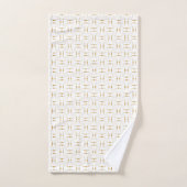 Forme géométrique dorée Abstraite sur blanc (Serviette à main)