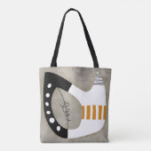 Forme libre - Sac fourre-tout noir et blanc orange (Dos)