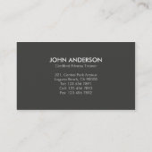 Forme physique - cartes de visite (Dos)