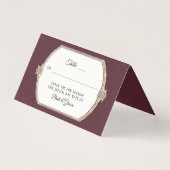 Forme victorienne élégante Bourgogne n Gold Récept (Front)