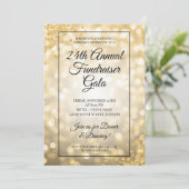Formeel bedrijf Fundraiser Gold Licht Glitter Kaart (Staand voorkant)
