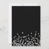 Formeel Corporate Gala Silver Black Glitter Confet Kaart (Achterkant)