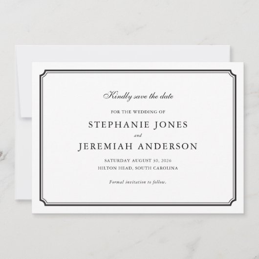 Formeel De datum opslaan Kaart (Voorkant)