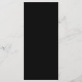 Formeel Elegant Script Zwart-wit bruiloft Menu (Achterkant)