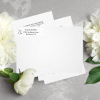 Formeel en Elegant retouradreslabel