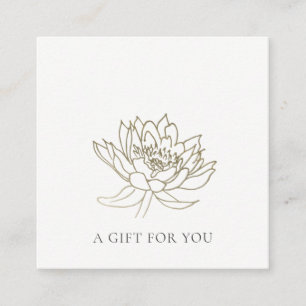 FORMEEL FAUX GOLD LOTUS FLORAL GIFT CERTIFICAAT