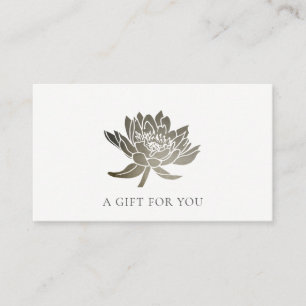 FORMEEL FAUX SILVER LOTUS FLORAL GIFT CERTIFICAAT
