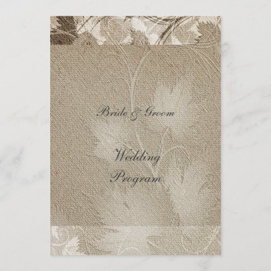 Formeel huwelijksprogramma programma (Achterkant)