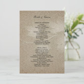 Formeel huwelijksprogramma programma (Staand voorkant)