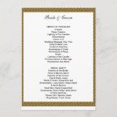 Formeel huwelijksprogramma wit en goud programma (Voorkant)