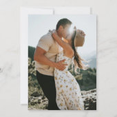 Formeel Klassiek Script Black Border RSVP Bruiloft Kaart (Achterkant)