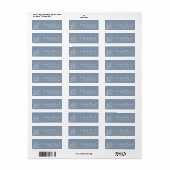 Formeel minimale blauwe bruiloft etiket (Full Sheet)