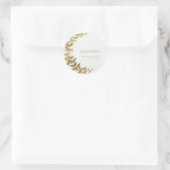 Formeel modern Classy Boho Gold Butterfly Wedding Ronde Sticker (Tas)