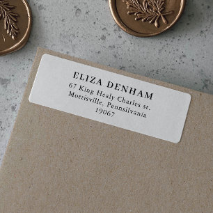 Formeel modern minimalistisch retouradres etiket