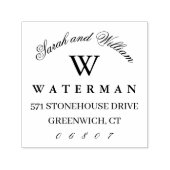 Formeel monogram | Retouradres Zelfinktende Stempel (Design)