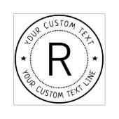 Formeel Monogram Rond Stempel (Afrduk)