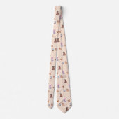 Formeel platte herfst/najaarsdieren stropdas (Achterkant)