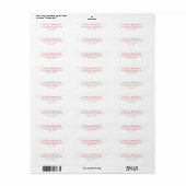 Formeel Rood Minimalistisch Etiket (Full Sheet)