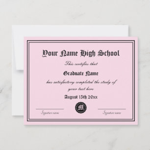 Formeel school diploma document sjabloon