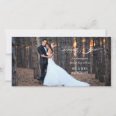 formeel script | Trouwbedankje Fotokaart Bedankkaart (Voorkant)