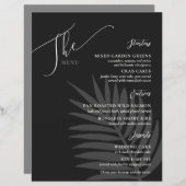 Formeel Simple Wedding Menu Black White Grey (Voorkant / Achterkant)