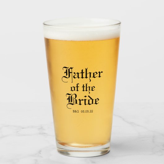 Formeel vader van de bride Tumbler Glass (Voorkant gevuld)