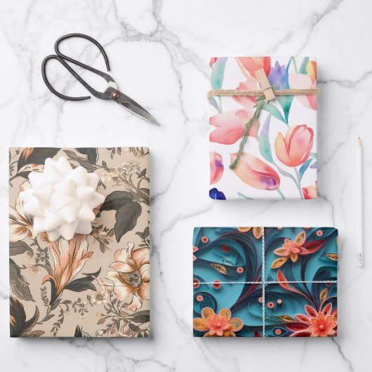 Formeel verpakkingspapier van 3 vellen (Voorkant)