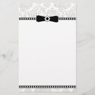 Formeel zilver en zwart briefpapier