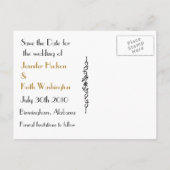 Formeel zwart-wit Save the Date Post Kaart (Achterkant)