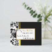 Formeel zwart-wit Save the Date Post Kaart (Staand voorkant)