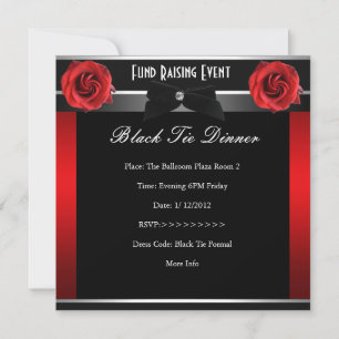 Formel Rouge Rose Cravate noire Invitation d'entre