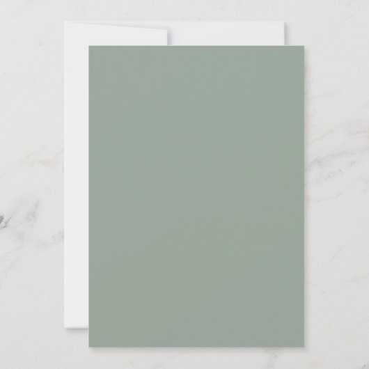 Formele 60e verjaardag Sage Groen Klassiek Script Kaart (Achterkant)