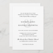 Formele Ampersand traditioneel in één bruiloft Kaart (Voorkant / Achterkant)